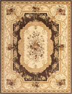 Rugs.com Chateau Collection Rug – 10' x 13' Brown Medium Rug Perfect for Living Rooms, Large Dining Rooms, Open Floorplans