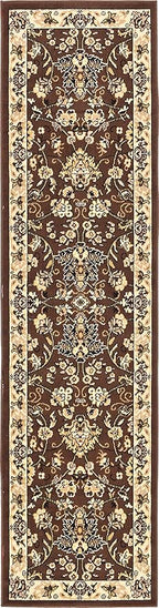Unique Loom Sialk Hill Collection Area Rug - Washington (2' 2" x 8' 2" Runner Brown/Black)