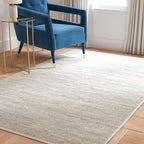 SAFAVIEH Area Rug 6x8 - Adirondack Collection - Ivory & Silver, Modern Ombre Design, Non Shedding & Easy to Clean, Ideal for Living Room, Bedroom, Office, Dining Space (ADR113B)