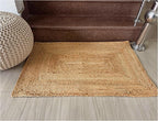 Savi Home Hand Woven Jute Braided Rug, 2'x3' - Natural, Reversible Boho Entry Area Rugs for Kitchen, Living Room, Farmhouse Indoor Outdoor Decorative Floor Rug, 24x36 Inches