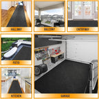Ottomanson 2'7" x 26' Hallway Runner with Scraper Pile - Extra Durable Non-Slip Rug Mat for Indoor & Outdoor Use - Ideal for Kitchen, Entryway & Garage - High-Traffic Carpet, Black