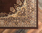 Unique Loom Reza Collection Traditional Persian Style Area Rug, 2 ft 2 in x 8 ft 2 in, Brown/Ivory