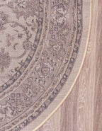 Unique Loom Sialk Hill Collection Area Rug - Washington (3' 3" Round Ivory/Black)