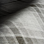 Dash & Albert Andri Plaid Black Machine Washable Rug, 4 X 6 Feet, Black/White Plaid Pattern