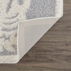 Hauteloom Zane Living Room, Bedroom Area Rug - Farmhouse - Plush Pile - Light Gray, Cream - 6'7" x 9'