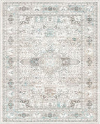 8x10 Extra Large Area Rug Living Room, Modern Neutral Washable Boho Area Rug for Bedroom (Grey)