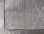 Unique Loom Trellis Frieze Collection Area Rug - Geometric (2' x 3' 1", Dark Gray/ Ivory)