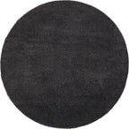 Unique Loom Solo Collection Area Rug - Calabasas (7' 10" Round, Charcoal/ Black)