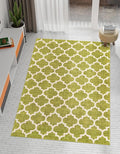 Rugs.com Lattice Collection Rug – 5x8 Light Green Medium-Pile Rug Perfect for Bedrooms, Dining Rooms, Living Rooms