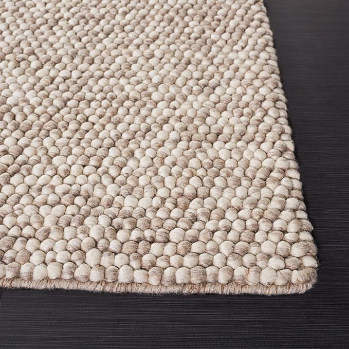 SAFAVIEH Natura Collection Runner Rug - 2' x 14', Beige, Handmade Wool Blend, Textured Design, Ideal for Hallway, Bedroom, Foyer (NAT620B)