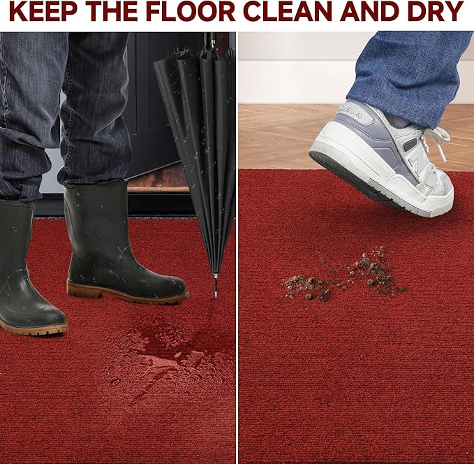 jxgzyy Red Carpet Runner for Party, 2'11" x 9'10" Non Slip Runner Rug, Heavy Duty Indoor Outdoor Floor Mat for Wedding, Hollywood Movie Award Ceremony Decoration