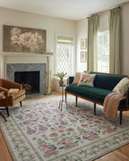 Loloi Rifle Paper Co. Rosa Collection RSA-01 Ivory 2'-6" x 9'-6" Runner Rug