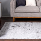 Rugs.com Leipzig Collection Rug – 10x14 Gray Low-Pile Rug Perfect for Living Rooms, Large Dining Rooms, Open Floorplans