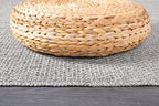 CAMILSON Easy Jute Rug 5x7, Indoor Outdoor Gray Color Farmhouse Area Rugs for Living Room Patio and Kitchen Rug, Solid Boho Woven Design, Easy-Cleaning, Washable Outside Carpet Alfombras (5 x 7)