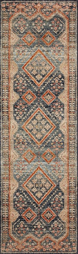 Loloi Jocelyn Collection JOC-05 Navy/Multi 9'-6" x 12'-6" .38" Thick Area Rug