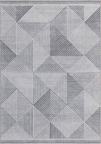 ReaLife Rugs Machine Washable Area Rug - Living Room Bedroom Bathroom Kitchen Entryway Office - Padded Crease Free Stain Resistant Premium - Modern Geometric Contemporary- Miles- Gray - 2'x 3'
