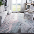 SAFAVIEH Glacier Collection Area Rug - 9' x 12', Pink & Blue, Modern Abstract Design, Non-Shedding & Easy Care, Ideal for High Traffic Areas in Living Room, Bedroom (GLA126U)