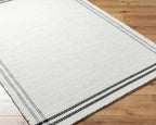 Mark&Day Wool Rugs, 4x6 Janmichael Cottage Light Silver/Black Area Rug, Silver Black Carpet for Living Room, Bedroom or Kitchen (3'6" x 5'6")
