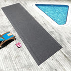 English Home Custom Size Non Slip Striped Design Light Weight Durable PVC Backing Thin Pile Runner Rug (36" x 4')