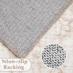 Vintage Living Room Area Rug - 9x12 Large Machine Washable Boho Moroccan Rug Distressed Farmhouse Rugs for Bedroom - Soft Non-Slip Indoor Carpet for Dining Room Office Nursery(Retro Beige, 9'x12')