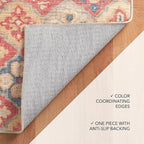 Dash and Albert Pali Machine Washable Area Rug - 3' x 5' Multicolor - Geometric Accent Rug - Anti-Slip Backing, Lightweight, Machine Washable, High Traffic Areas Kitchen, Mudroom, Laundry Room