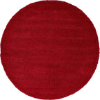 Unique Loom Solo Collection Area Rug - Calabasas (6' 1" Round, Red)