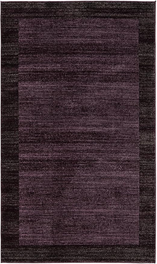 Rugs.com Angelica Collection Rug – 5' x 8' Violet Medium Rug Perfect for Bedrooms, Dining Rooms, Living Rooms