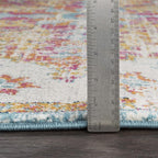 Livabliss Odelia Vintage Bohemian Area Rug,7'10" x 10'3",Orange/Aqua