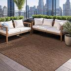 Beverly Rug Indoor Outdoor Rug 9x12, Washable Outside Carpet for Patio, Deck, Porch, Solid Modern Area Rug, Water Resistant, Gold Brown