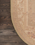 Unique Loom Versailles Collection Traditional Classic Floral Motif Area Rug (7' 11 x 10' 0 Oval, Green/Ivory)