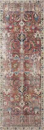 Loloi Chris Loves Julia Jules Collection JUL-01 Merlot/Multi 3'-6'' x 5'-6'', .13" Pile Height, Accent Rug