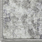 DEXI 5x8 Area Rug for Living Room, Modern Abstract Thin Washable Rug Indoor Floor, Non Slip Stain Resistant Low Pile Carpet for Dining Room Bedroom Office, Blue
