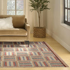 Nourison Home Nordic Multicolor 8' x 10' Area Rug - Easy Clean, Non Shedding, Bed Room, Living Room, Dining Room, Kitchen (8' x 10')