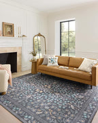Loloi Rifle Paper Co. Maison Collection MAO-01 Nightingale Black 7'-6" x 9'-6", .19" Pile Height, Area Rug