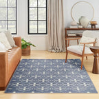 Nourison Home Nourison Essentials Blue Ivory 4' x 6' Area Rug - Easy Clean, Non Shedding, Bed Room, Living Room, Dining Room, Kitchen (4' x 6')