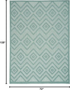 Nourison Home Versatile Aqua Teal 6' x 9' Area Rug - Easy Clean, Non Shedding, Bed Room, Living Room, Dining Room, Kitchen (6' x 9')