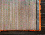 Unique Loom Solid Shag Collection Area Rug (7' 1" x 10' Rectangle, Tiger Orange)