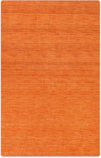 Rugsotic Carpets Hand Knotted Loom Wool ECO-Friendly Area Rugs - 6'x9', Rectangle, Orange Color, Solid Plain Design, High Pile Handmade Anti Skid Area Rugs for Living Room, Bed Room (L00111)