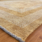 Alfa Rich 7x10 Amber Gold Washable Area Rugs for Living Room Bedroom Kitchen Dining Cotton Rug