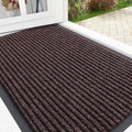 OLANLY Front Door Mat Indoor Outdoor Entrance, Waterproof Heavy Duty Doormat, Fade Resistant, Low Profile, Easy Clean Patio Porch Welcome Floor Mats for Entry, 35x23, Tan