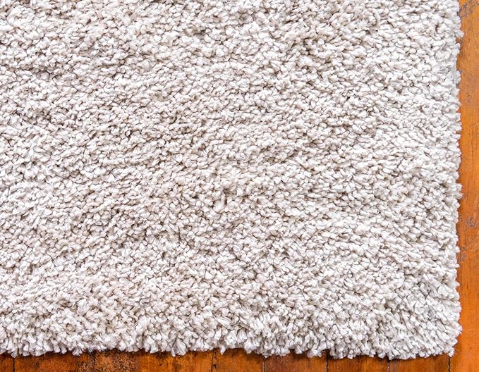 Unique Loom Davos Shag Collection Area Rug - Solid (3' 3" x 5' 3" Rectangle, Linen)