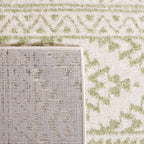 SAFAVIEH Tulum Collection Area Rug - 5'3" x 7'6", Ivory & Sage, Moroccan Boho Tribal Design, Non-Shedding & Easy to Clean, Ideal for Living Room, Bedroom, Dining Space (TUL272H)