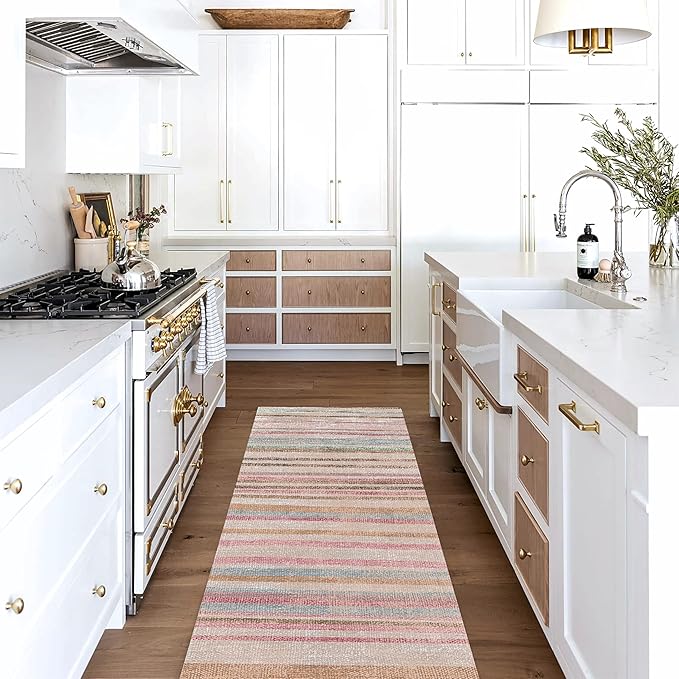 Fame Living Washable Area Rug. Modern Farmhouse. Vintage. Turkish. Bohemian. Distressed. Oriental. Traditional. Rugs for Living Room. Dining. Bedroom. Office. Entryway. Foyer. (865MM, 2'5" x 6'5")