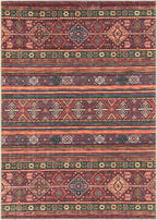 Keen Home Design 4x6 Rug - Machine Washable Area Rug with Non-Slip Backing, Ideal for Living Room, Dining Room, Bedroom - Vintage, Easy Clean, Durable, Low Pile Rug - (4' x 6')