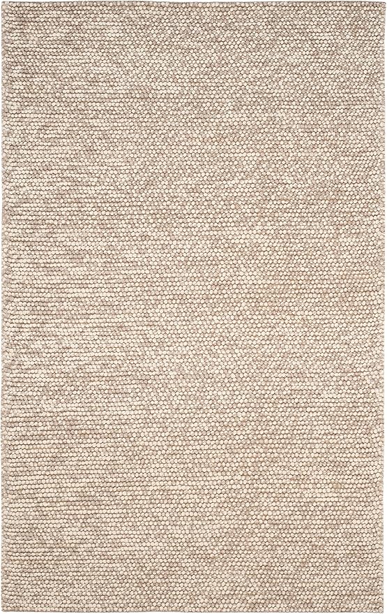 SAFAVIEH Area Rug 5x8 - Natura Collection - Beige, Handmade Wool Blend, Textured Design, Ideal for Living Room, Bedroom, Dining Space (NAT620B)