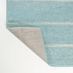 JONATHAN Y Williamsburg Minimalist Stripe Turquoise/Cream Indoor Area Rug, 4x6, Contemporary, Modern, Easy-Cleaning for Living Room, Bedroom, Kitchen, Pet Friendly, Non-Shedding (MOH201B-4)