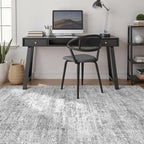 Grey Rug 8x10 Area Rugs: Washable Boho Large Vintage Neutral Soft Rug Stain Resistant Farmhouse Non-Slip Indoor Floor Carpet for Living Room Bedroom Playroom Office Dining Room Apartment Dorm
