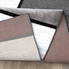 Rugshop Modern Geometric Boxes Red Area Rug, Non-Shedding Carpet for Living Room, Large Bedroom, or Open Spaces, 9' x 12'