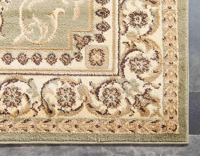 Unique Loom Versailles Collection Traditional Classic Medallion Floral Motif Area Rug (7' 0 x 10' 0 Rectangular, Green/ Ivory)