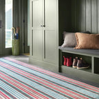 Dash & Albert Ranch Stripe Machine Washable Rug, 4 X 6 Feet, Multi Stripe Pattern